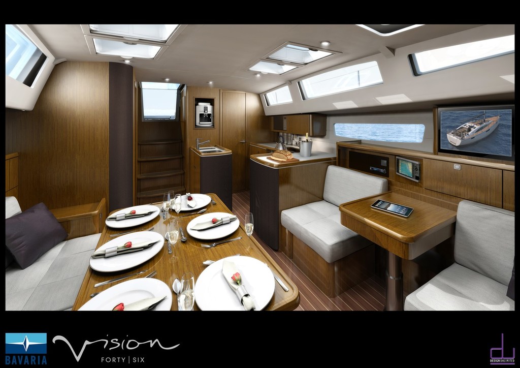 Bavaria Vision 46 Saloon - spacious feeling with plenty of light ©  SW